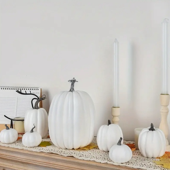 NEW White Harvest Pumpkin Set (7pcs) - Picture 2 of 7